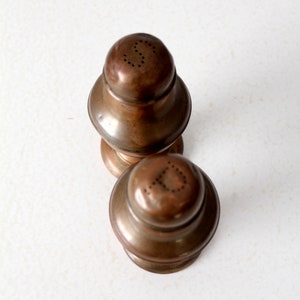 vintage copper salt and pepper shakers image 6