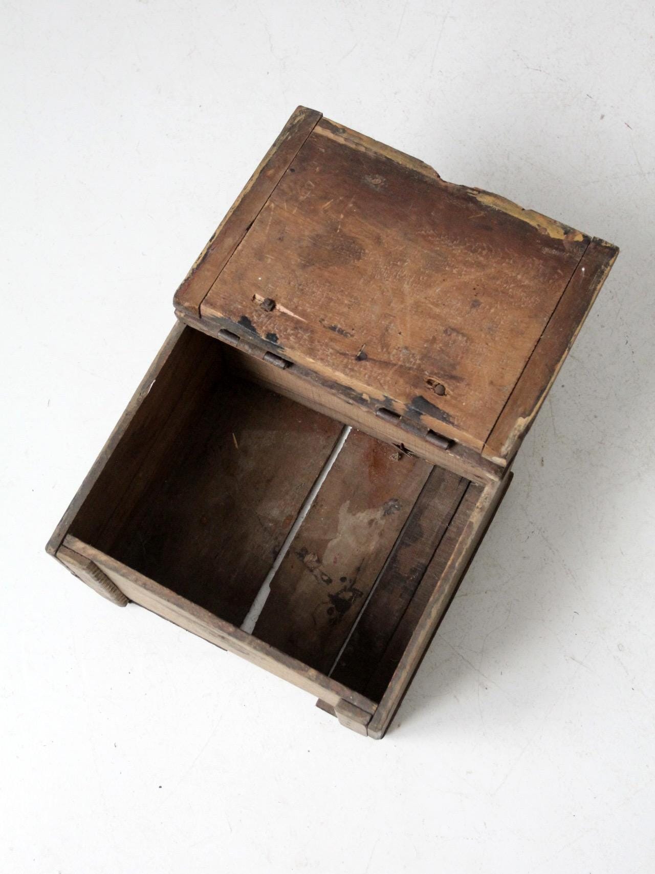 Vintage Wooden Storage Box - Etsy