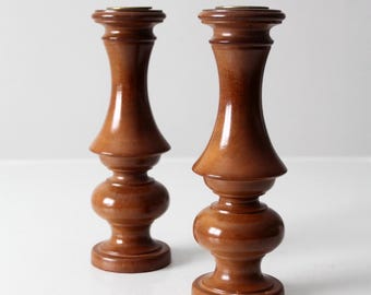 ヴィンテージの木製キャンドルホルダー2個 - Etsy 日本