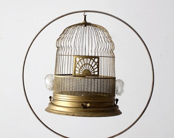 Antique Crown Bird Cage With Stand Etsy Canada