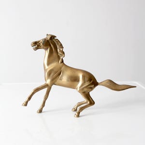 mid-century brass horse figure