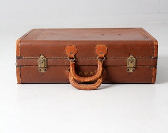 vintage leather suitcase