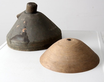 antique Chinese summer hat with box