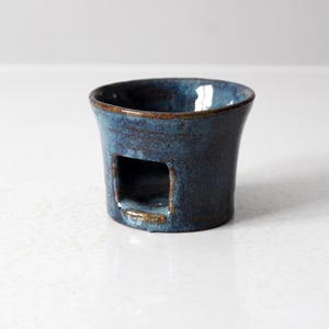 vintage studio pottery tealight candle holder