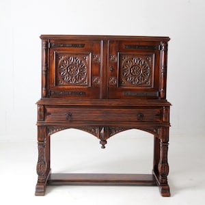 antique gothic style cabinet