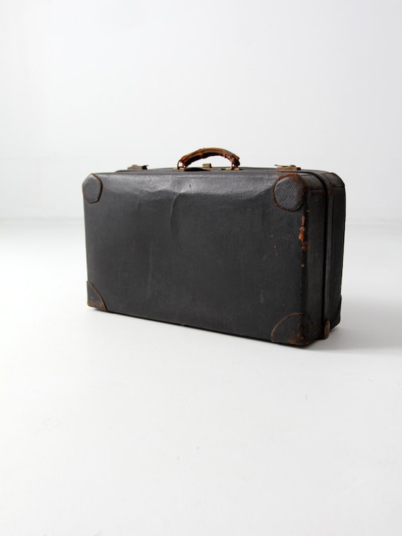 old suitcase or luggage w/leather handle 1920s/1930s vintage