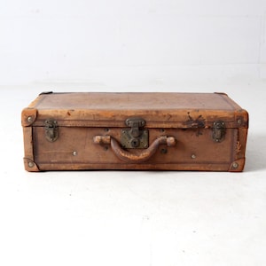 antique leather suitcase