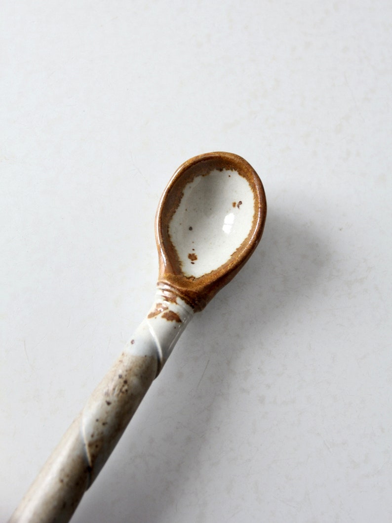 vintage studio pottery spoon image 8