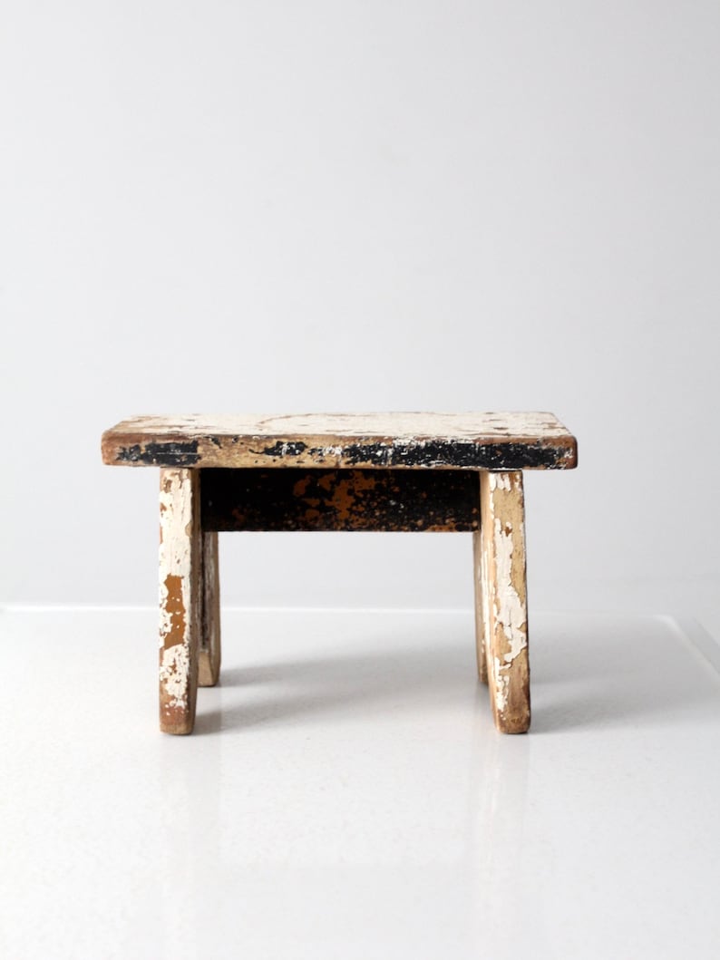 Antique Wooden Riser Stool Etsy