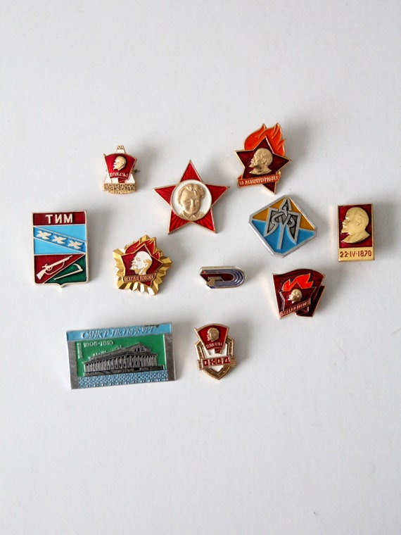 collection vintage Soviet Russian pins - image 1