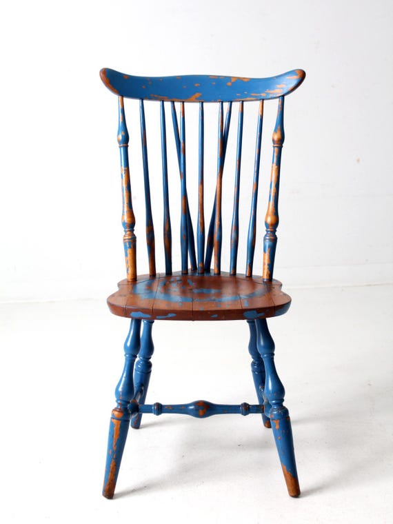 家具 Vintage Windsor chair Set of 2 Vintage Windsor Wood Chair with Spindle Back for