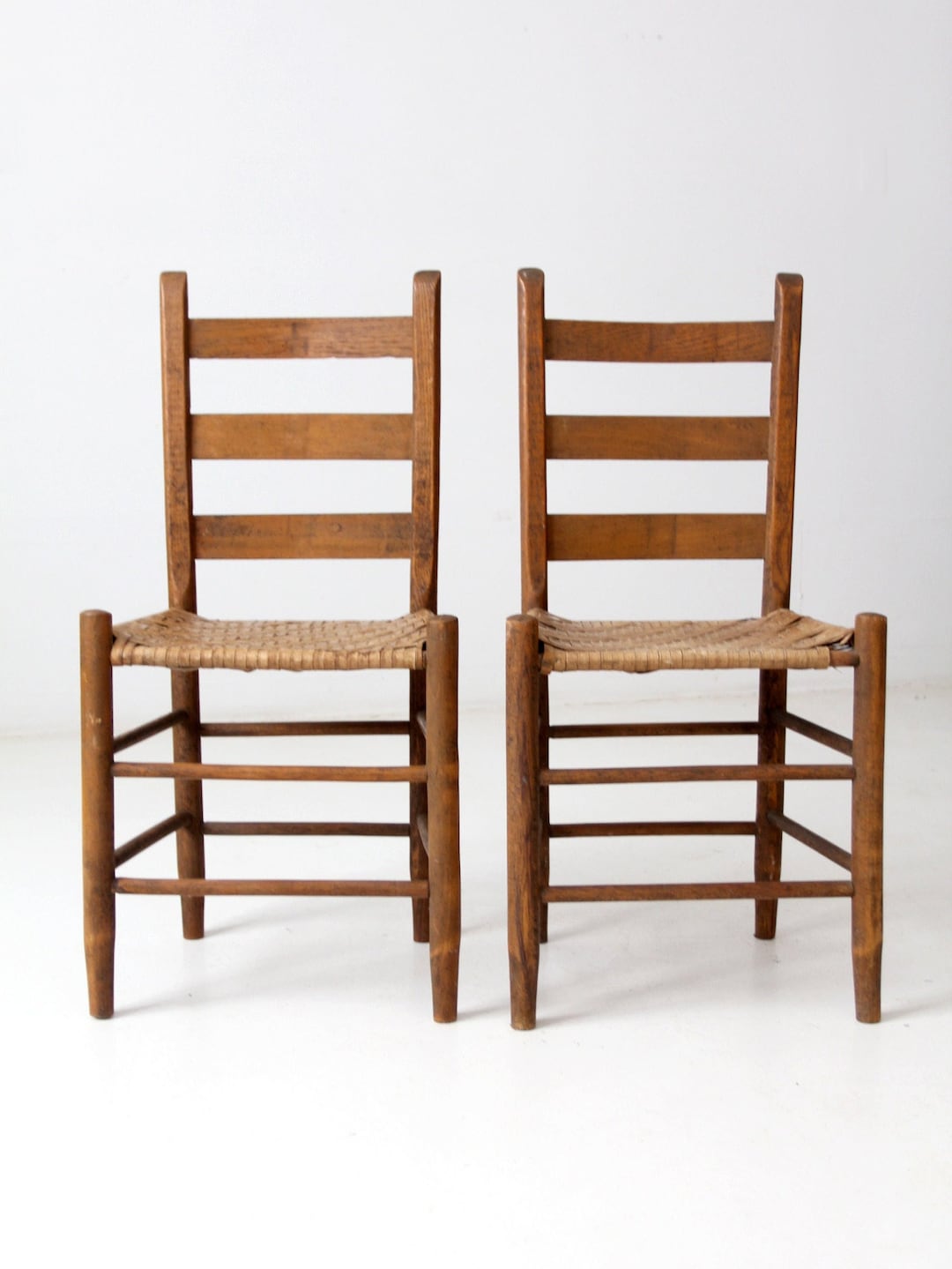 Splintbottomed Chair Antique Splint Weave Seat Chairs Pair - Etsy
