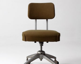 mid-century industrial swivel office chair
