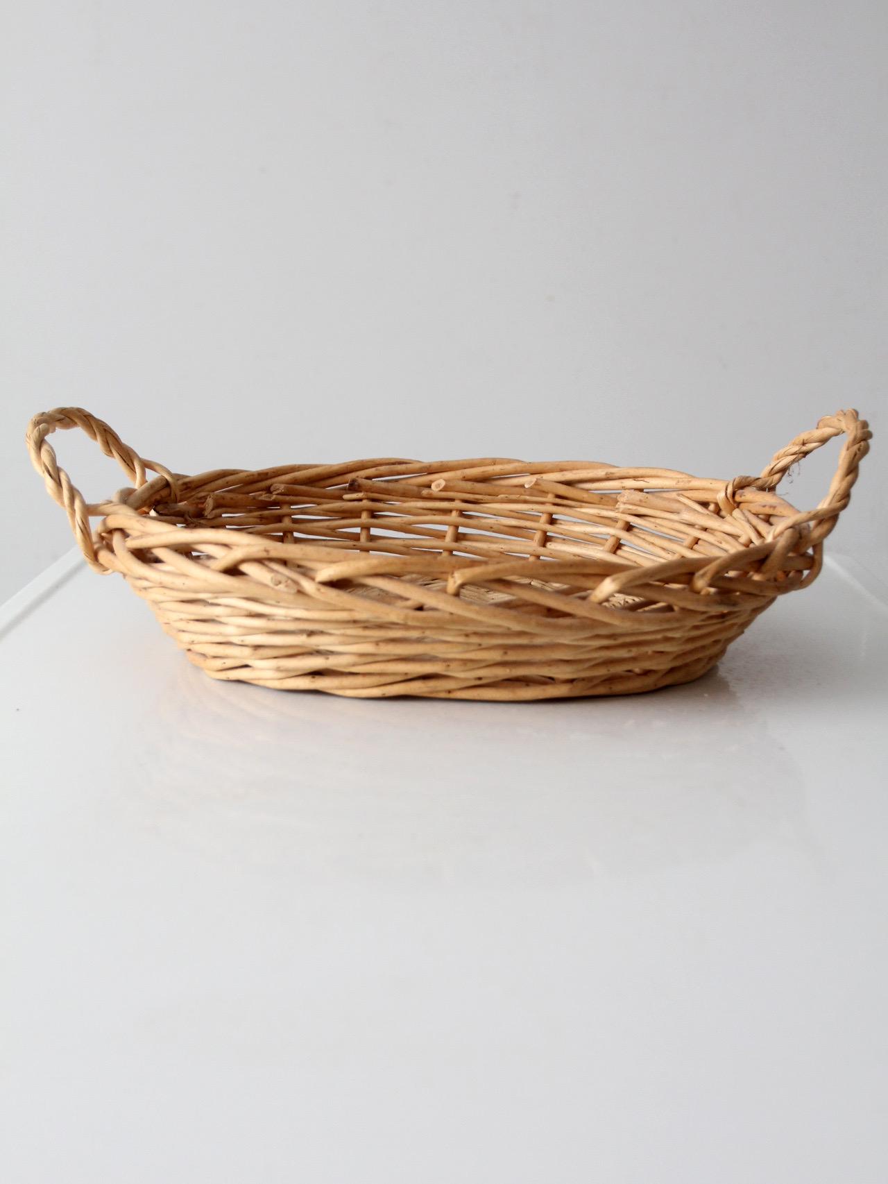ヴィンテージ　藤かご ヴィンテージの籐かご - Etsy 日本