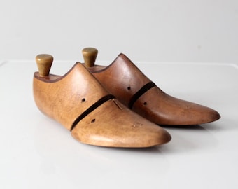 mid-century Jarman wood shoe lasts pair