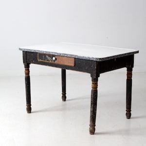 antique enamel top kitchen table