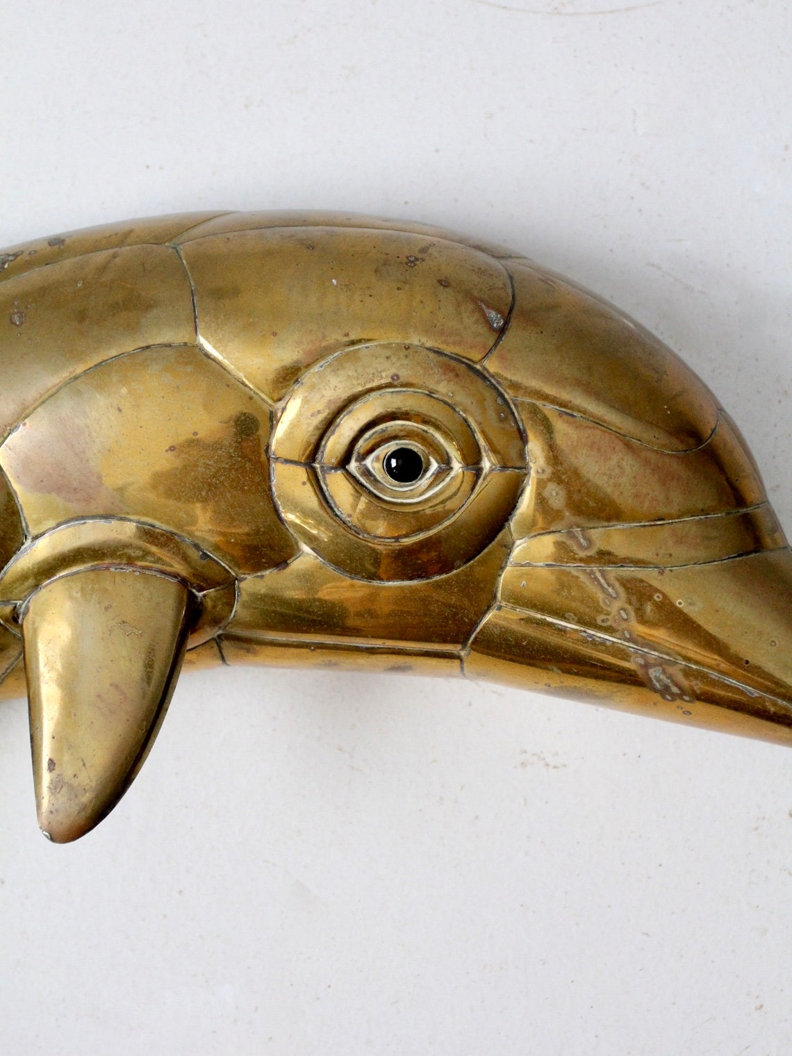 Midcentury Brass Dolphin Wall Decor Etsy