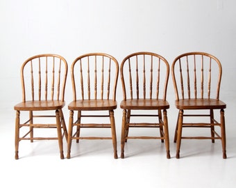 antique spindle back dining chairs set of 4