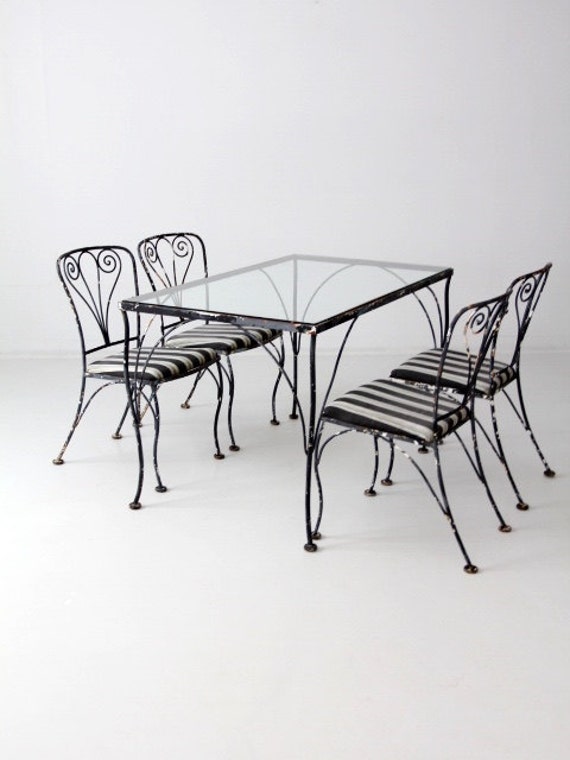 Vintage Wrought Iron Patio Furniture Metal Outdoor Vintage Wrought Iron Patio Furniture, Vintage Metal Outdoor Furniture