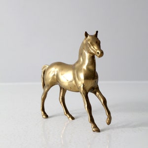mid-century brass horse figure
