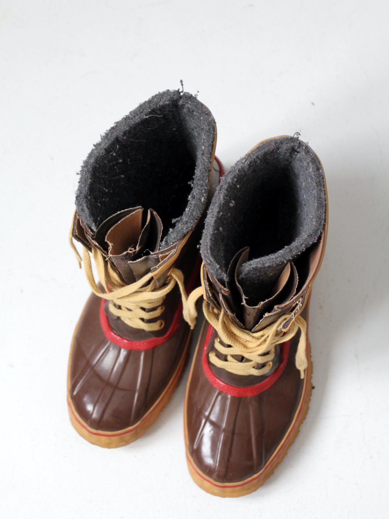 Explorers Steel Shank Mens 9 Wool Lined Lace Up Waterproof Duck Boots Vintage Steel Shank Boots - Etsy main image 3