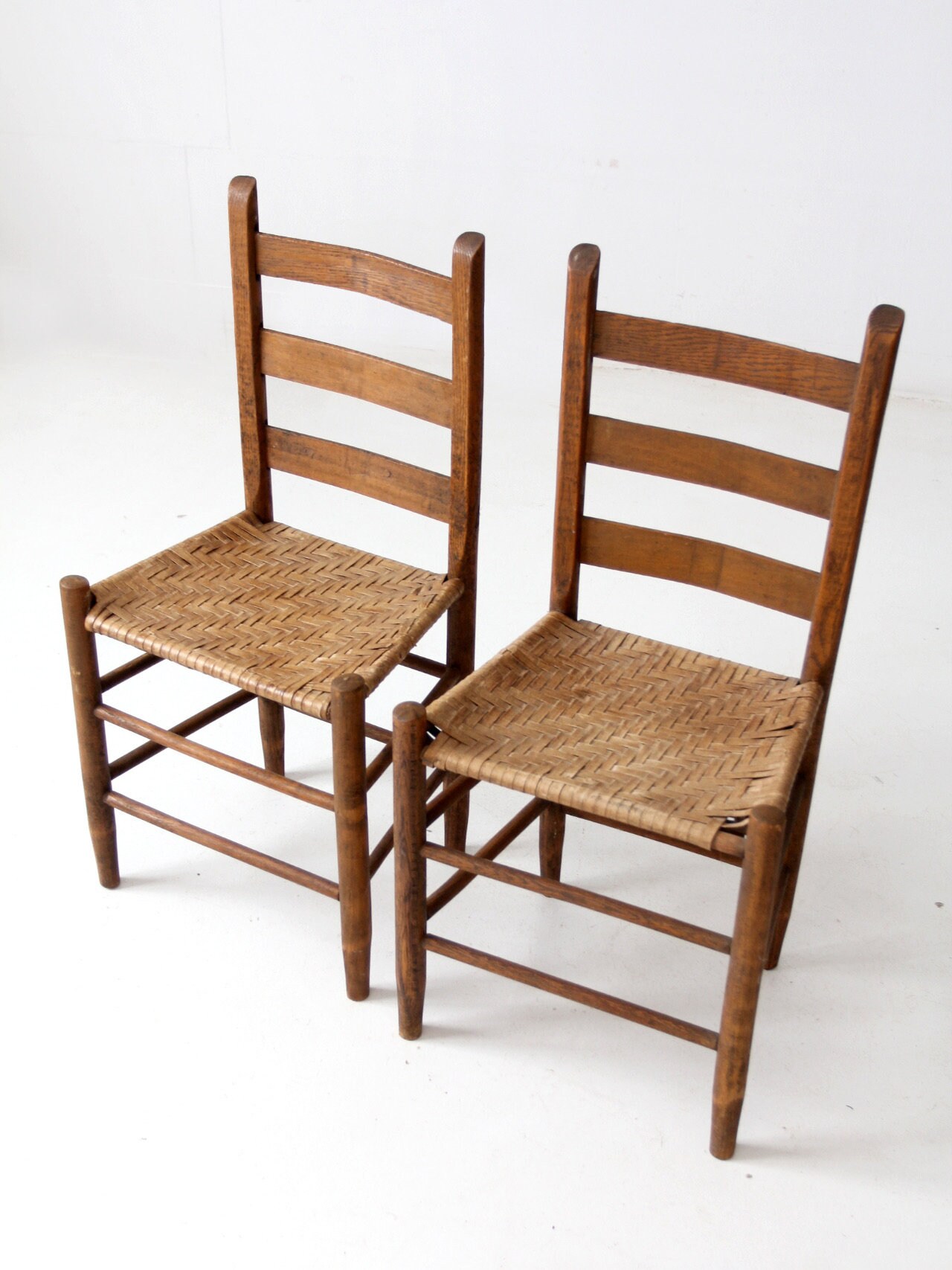Splintbottomed Chair Antique Splint Weave Seat Chairs Pair - Etsy