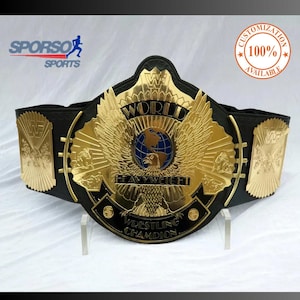 WWF Winged Eagle Championship Belt Replica: Customizable Gold Wrestling Collectible