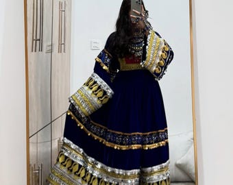 blue afghani dress Puff Sleeve Midi Dress Blue | Dresses & Jumpsuits main image 1