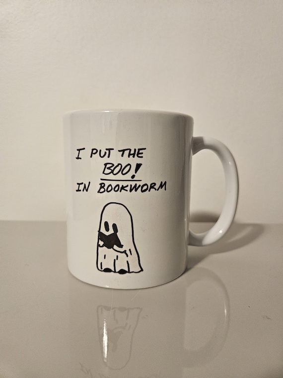 Ghost Reading I put the BOO in bookworm Halloween Mug