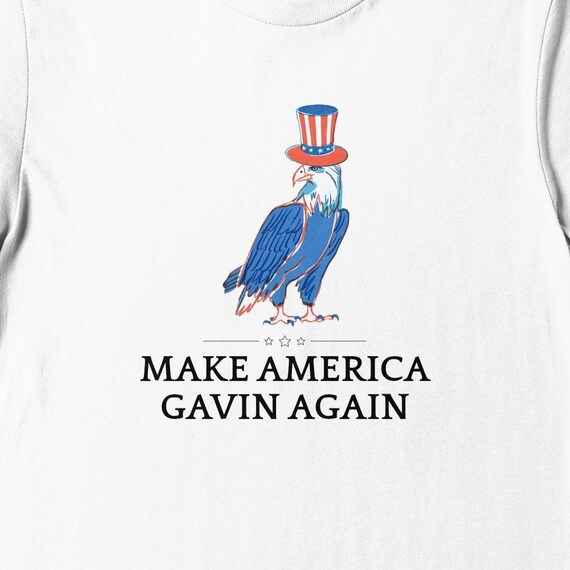 Make America Gavin Again Parody Shirt PNG Design Image Transparent Digital File 3 Variations