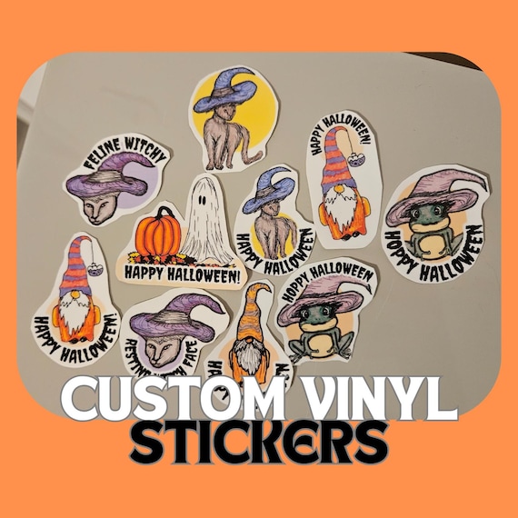 Custom Vinyl Stickers: Waterproof, Hand-Drawn Designs Made to Order
