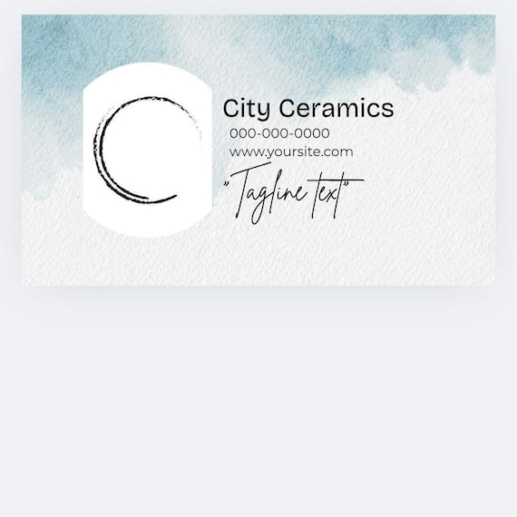 Business Card Canva Template Watercolor Artistic