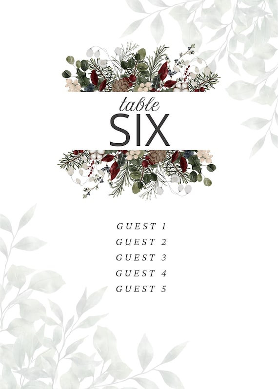Wedding Seating Table Card Template Canva Floral Vintage
