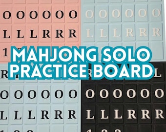 Tablero de práctica individual de Mahjong personalizado. Elige tu color. Se adapta a fichas de tamaño americano.