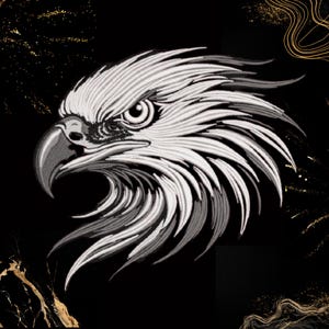 Disegno ricamato patriottico di aquila nativa americana, motivo di uccello per ricamo a macchina, file PES dell'aquila americana degli Stati Uniti, download immediato per giacche e borse.