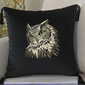 Realistic Owl Embroidery Design, Bird Embroidery file, Machine Embroidery Design Home Decor (Instant Download) image 9