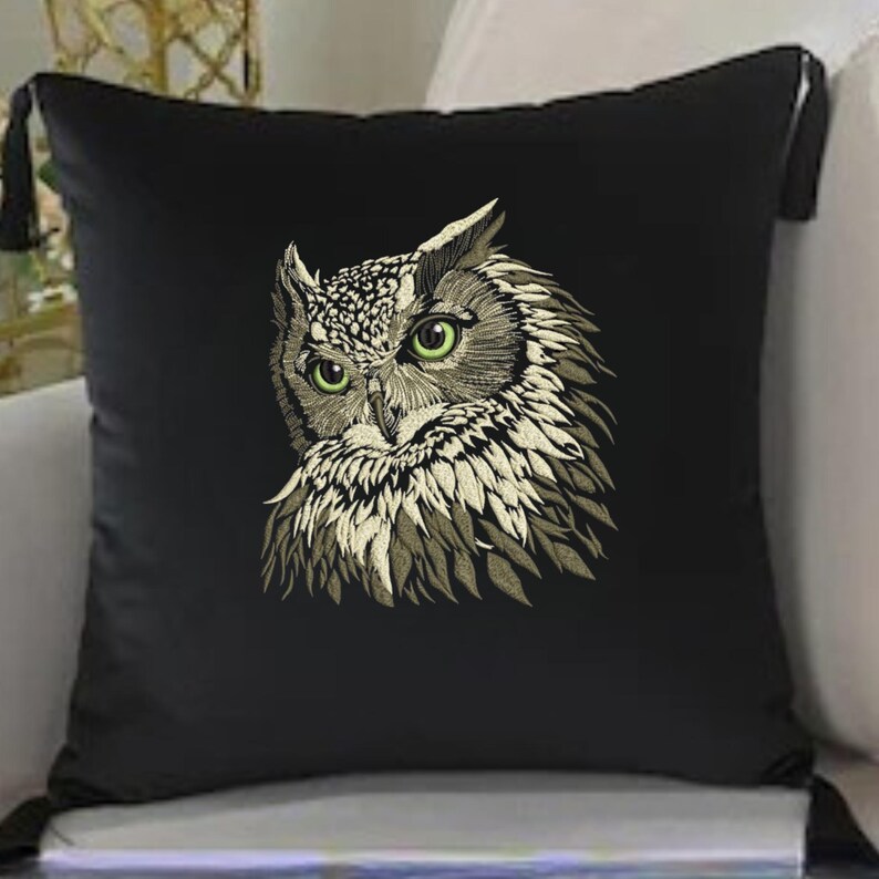Realistic Owl Embroidery Design, Bird Embroidery file, Machine Embroidery Design Home Decor (Instant Download) image 9
