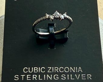 Vintage Cubic Zirconia STS Primrose Size 7 Ring