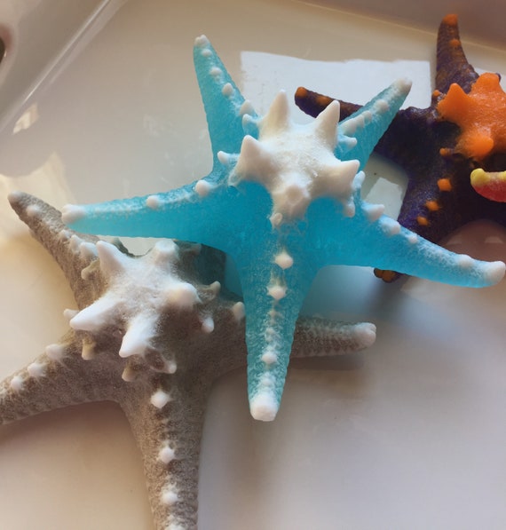 étoile De Mer Au Savon Poisson étoile à Cornes Sea Star Soap Star Fish Decor Nimporte Quelle Couleur Parfum Personnalisé