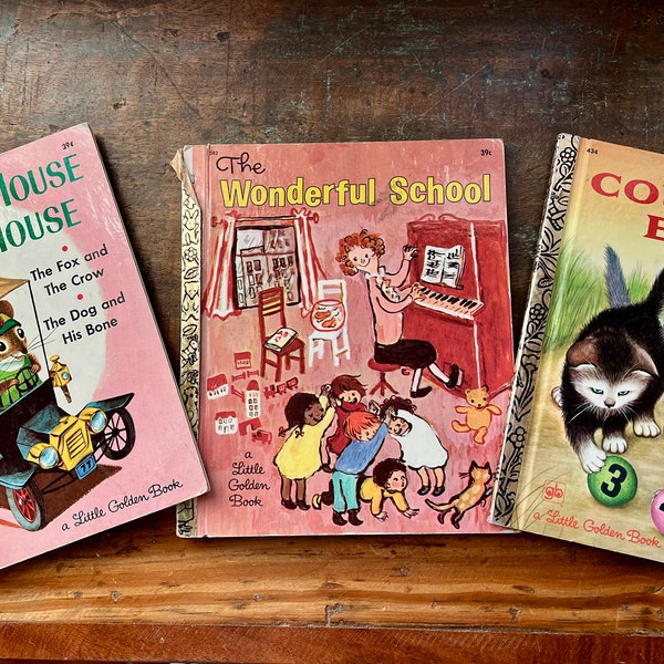 Vintage Little Golden Books, 1960s and 1970s, Set of Three