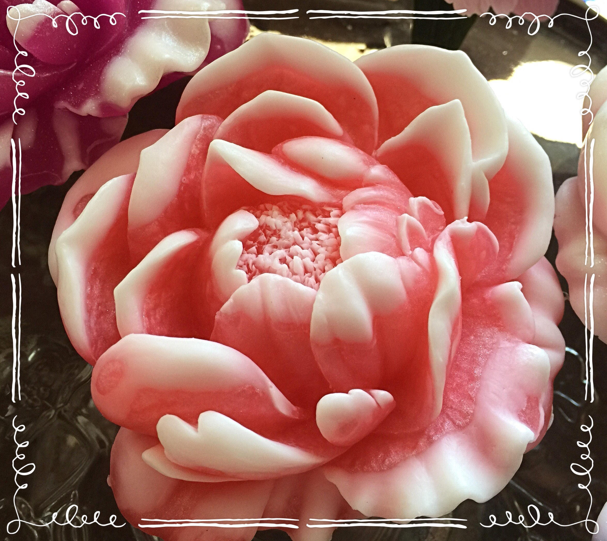 PEONY FLOWER SOAP Flower Soap Favor For Her Flower Soap Etsy