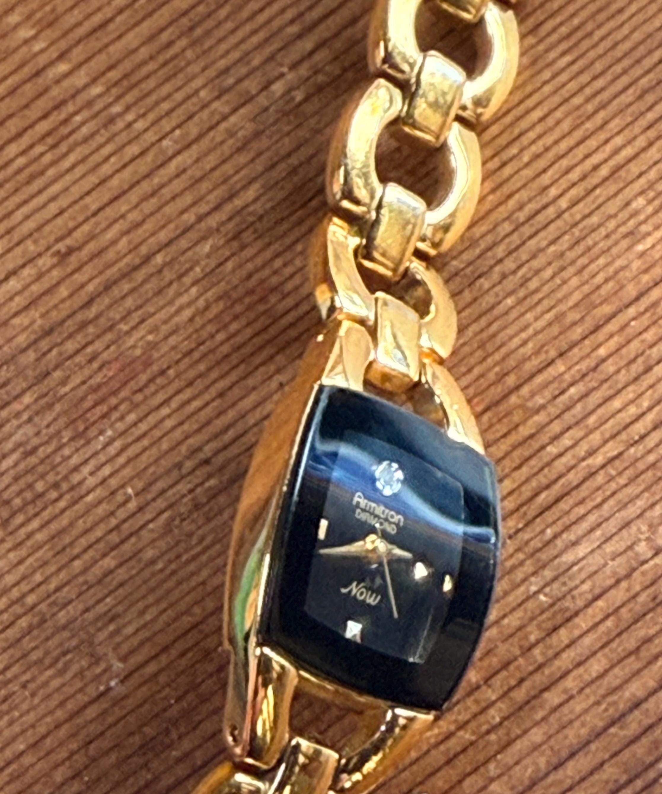 Diamond ARMITRON Now Vintage Watch Vintage Armitron Diamond Watch Women 19mm | Mercari main image 2