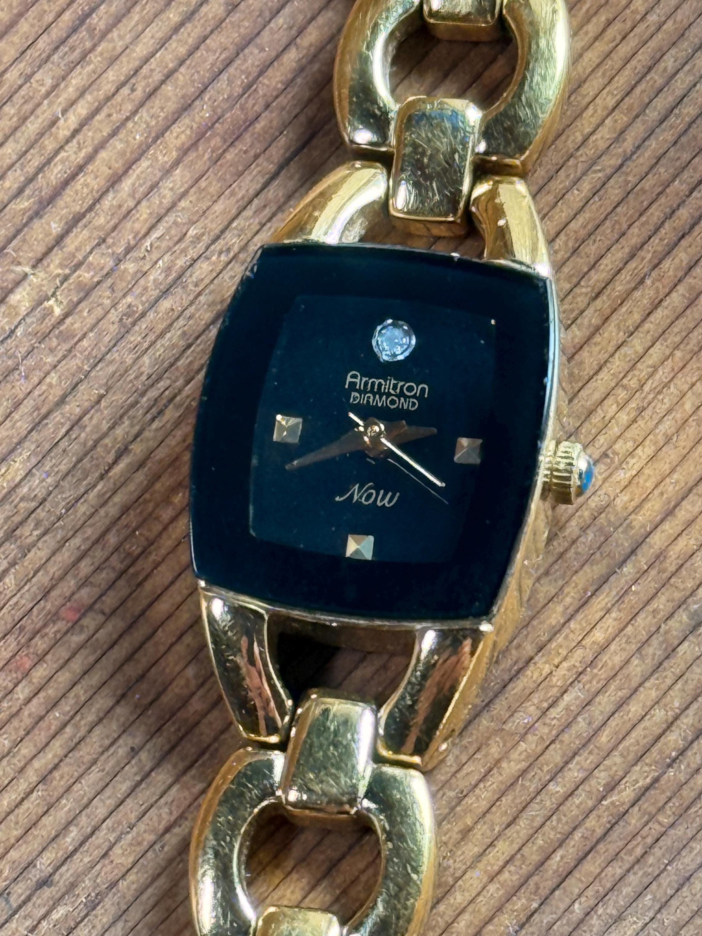 Diamond ARMITRON Now Vintage Watch Vintage Armitron Diamond Watch Women 19mm | Mercari main image 4