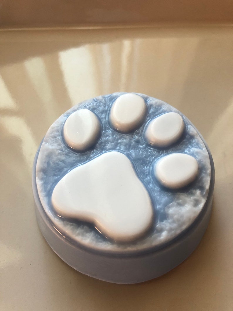 DOG PAWS SOAP Paw Prints Round Dog Paw Soap Dog Lover Soap Etsy
