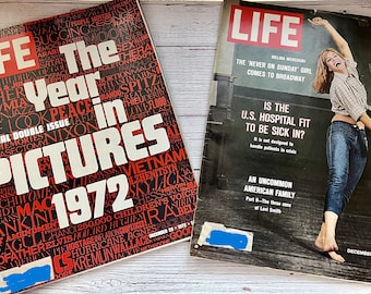 Vintage Life Magazines December 2, 1966 and December 29, 1972