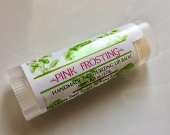 PINK FROSTING Lip Balm, Pink Frosting Cupcake Lip Balm, Yummy and Unsweetened Lip Balm