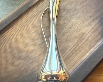 Vintage Leonard Silver Bud Vase with Handle, 7" Silver-plate Posy Vase, Made in Japan