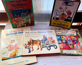 Vintage Christmas & Winter Children’s Book Collection – Set of 5