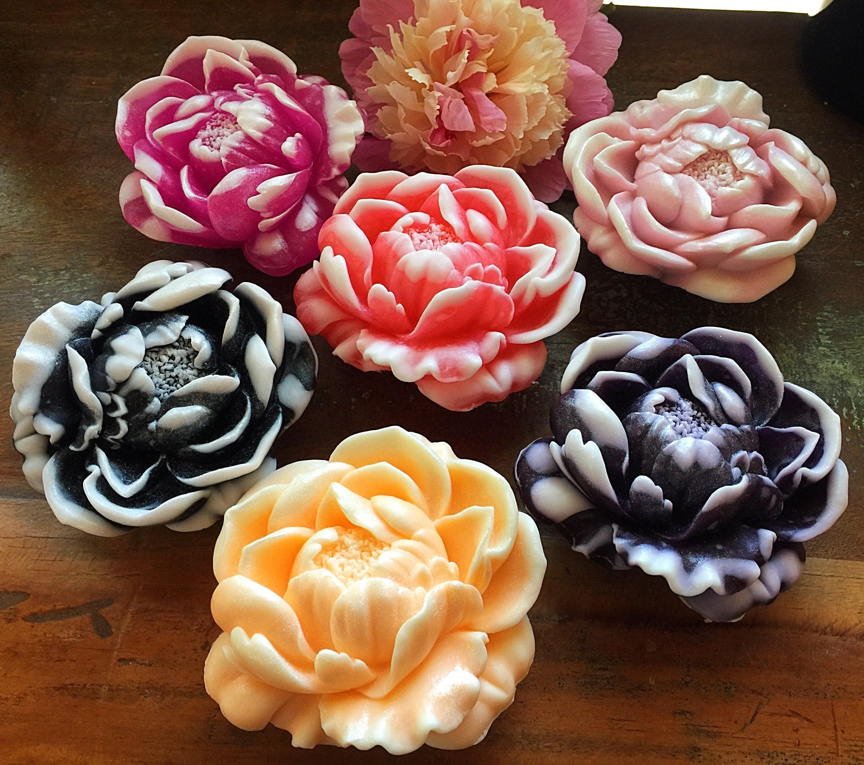 PEONY FLOWER SOAP Flower Soap Favor For Her Flower Soap Etsy