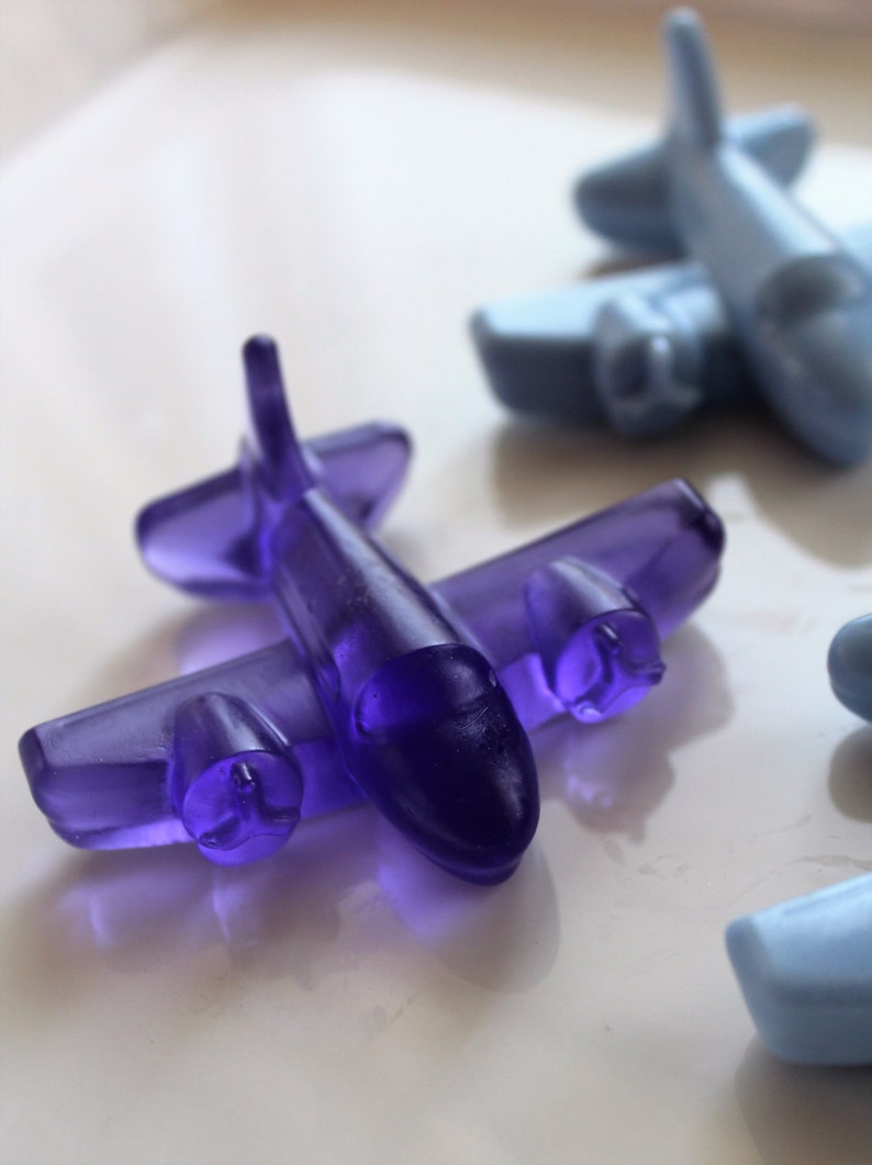 AIRPLANE SOAPS Set of 4 Purple Airplane Soap Blue Airplane Etsy